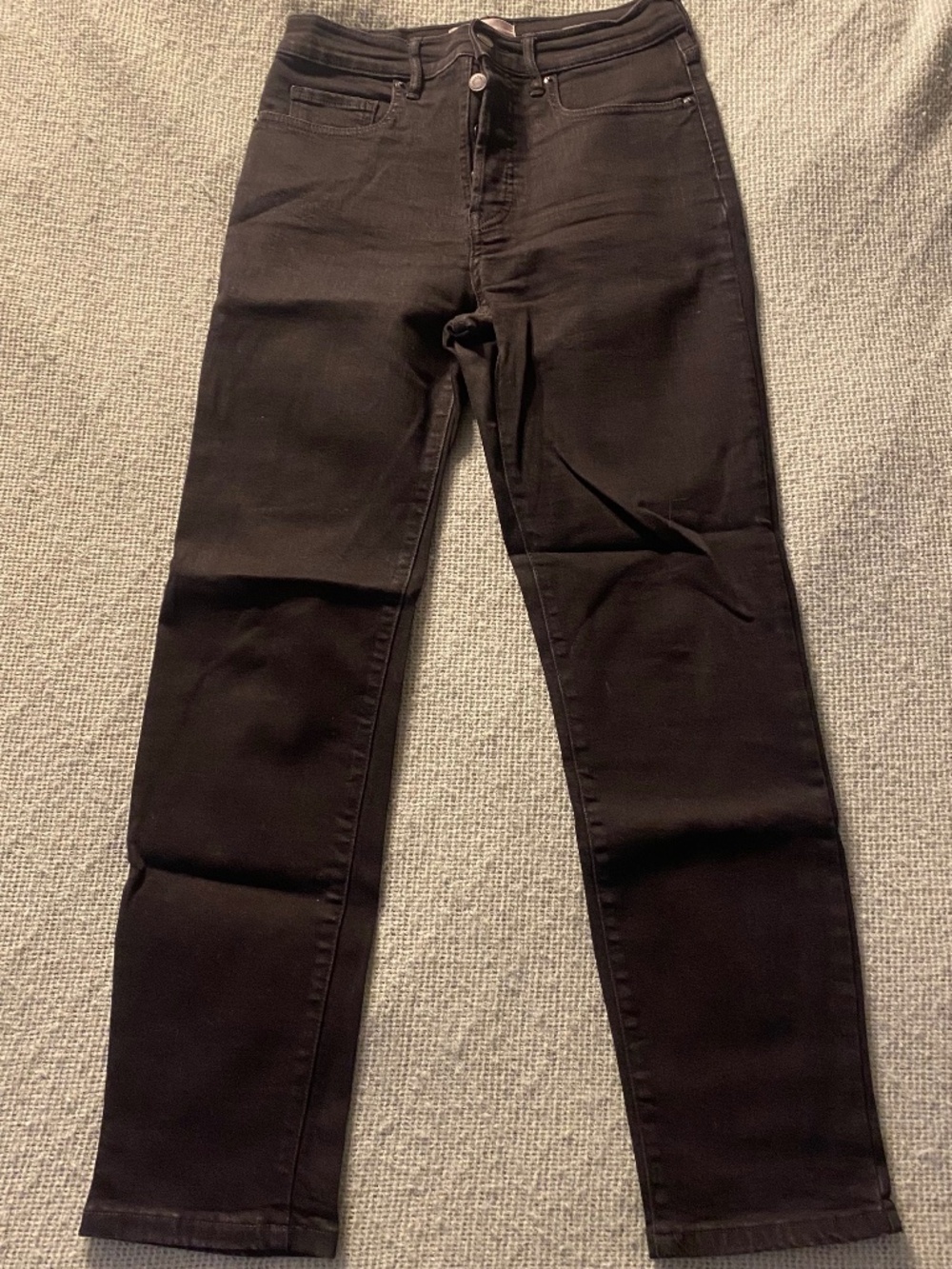 Everlane High Rise Slim Straight Black Jeans 28 Regular